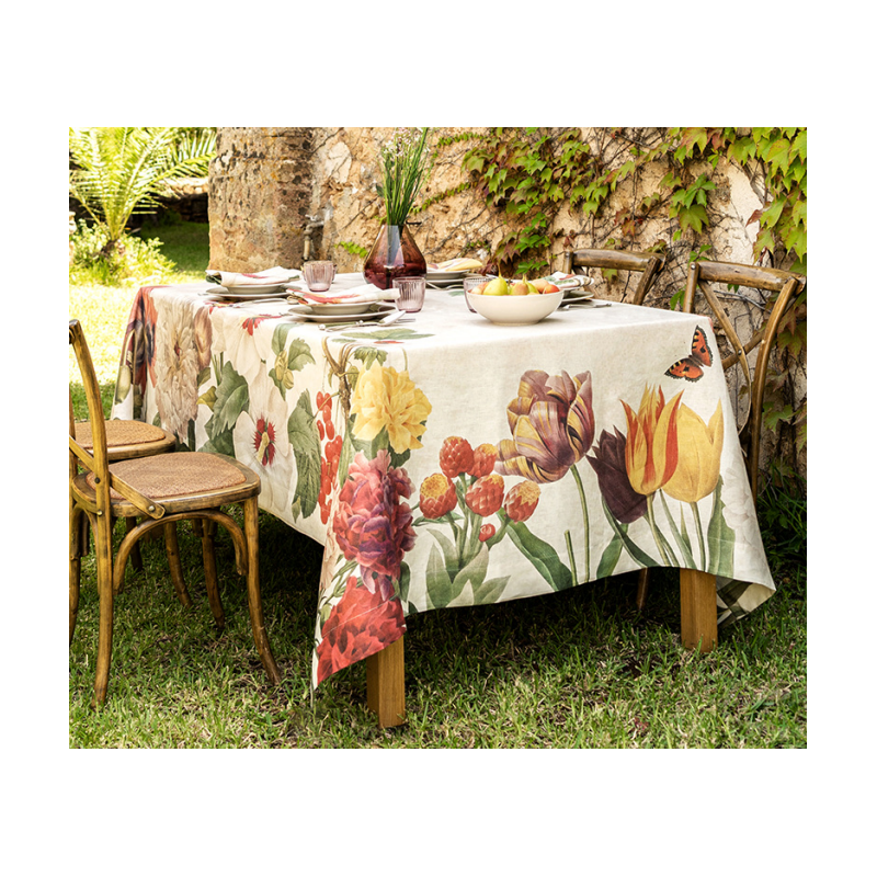 TheNapking pure linen tablecloth Garden eden 160x220 cm